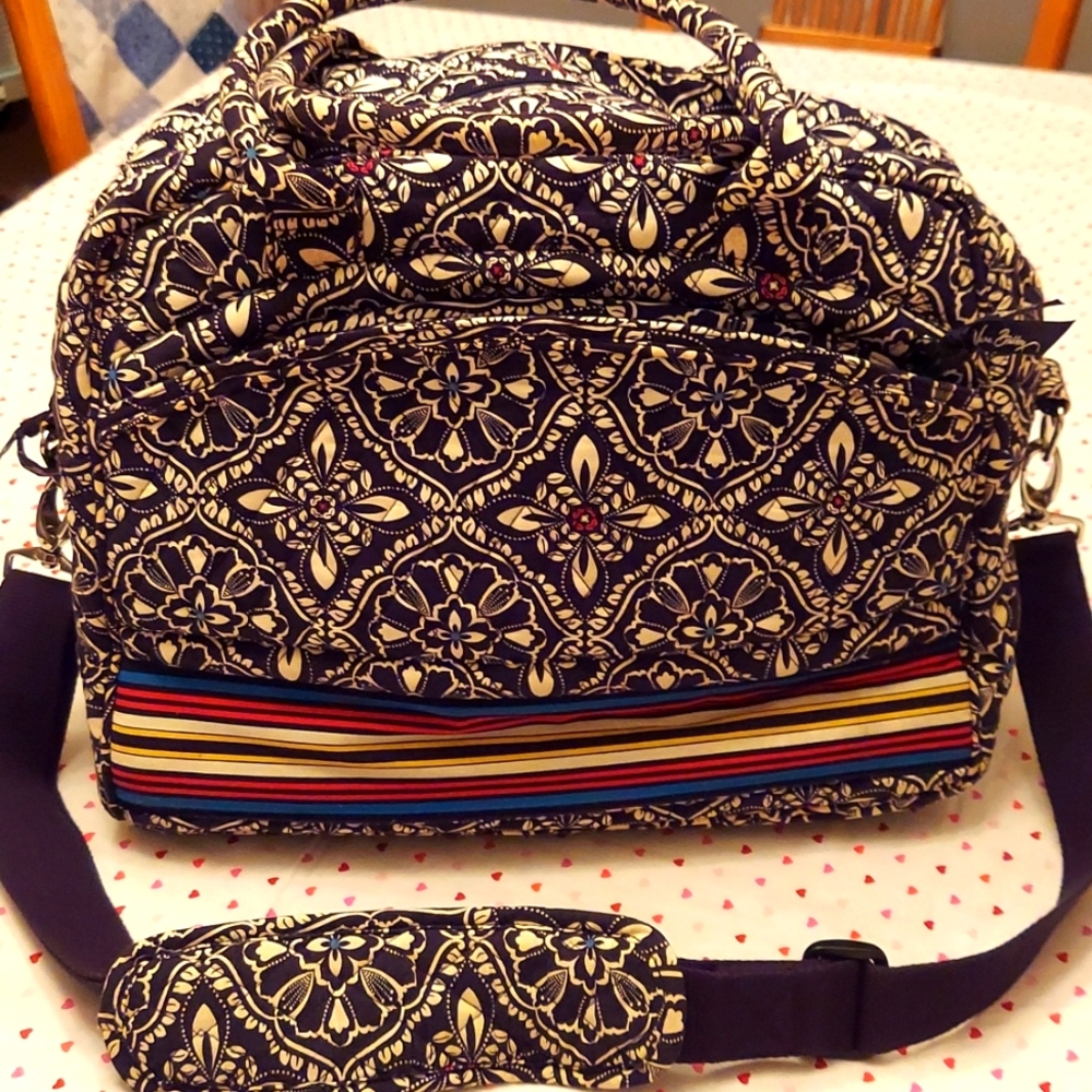 VERA BRADLEY laptop/handbag/wristlet 3 piece set